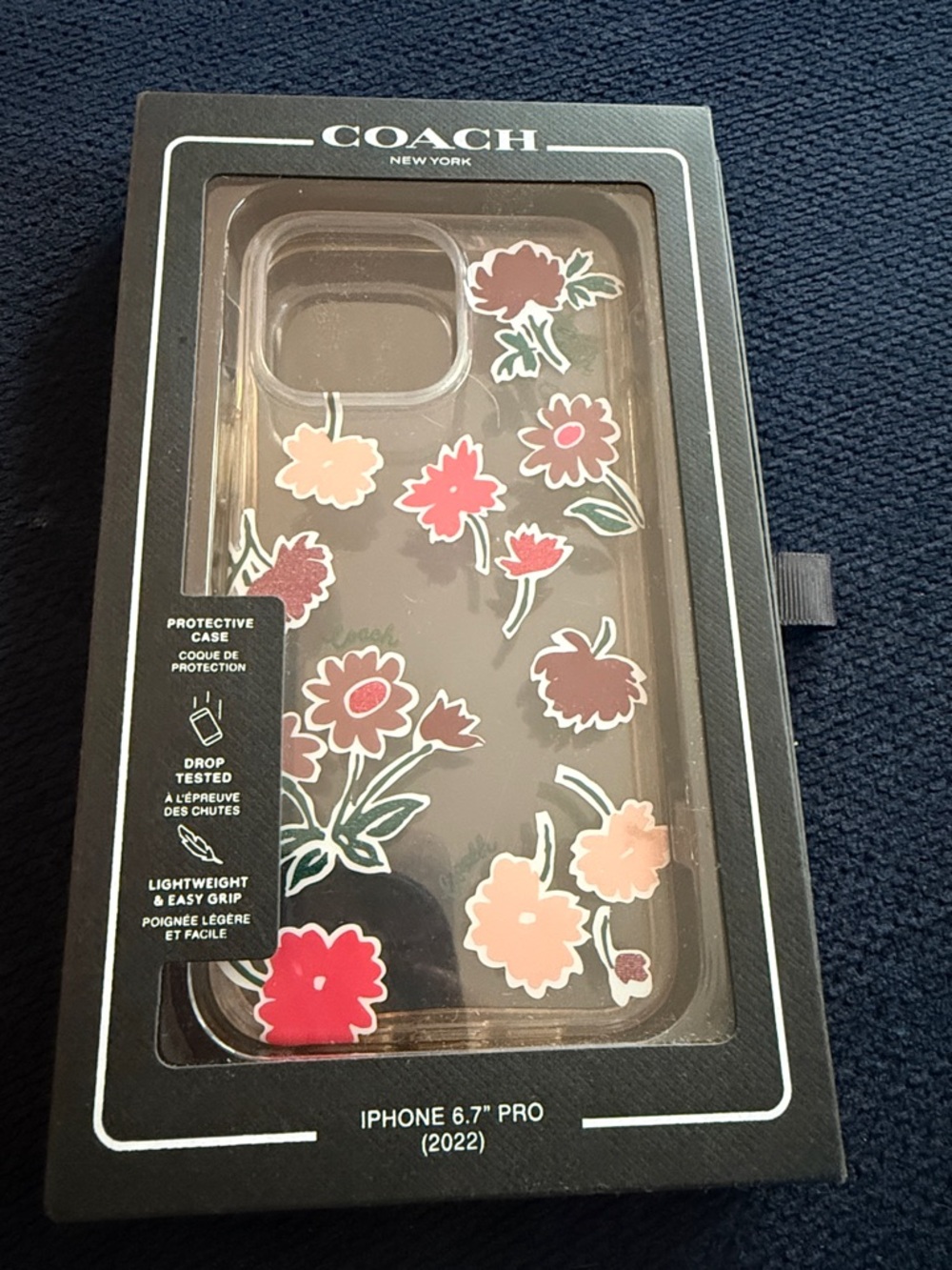 COACH Floral Clear Protective Case for iPhone 6.7" Pro - Pink & Red - Pro Max 14